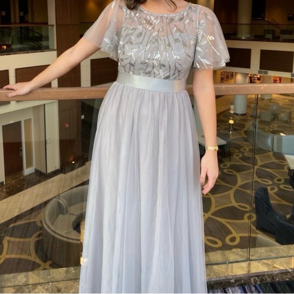 Formal long A line evening dress